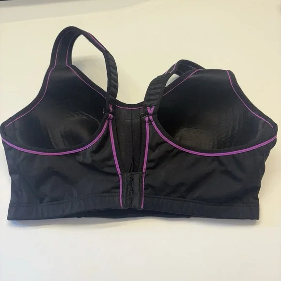 Cacique‎ Sports Bra Black High Impact Max Support Padded Straps Plus Size 40DD - Picture 6 of 10